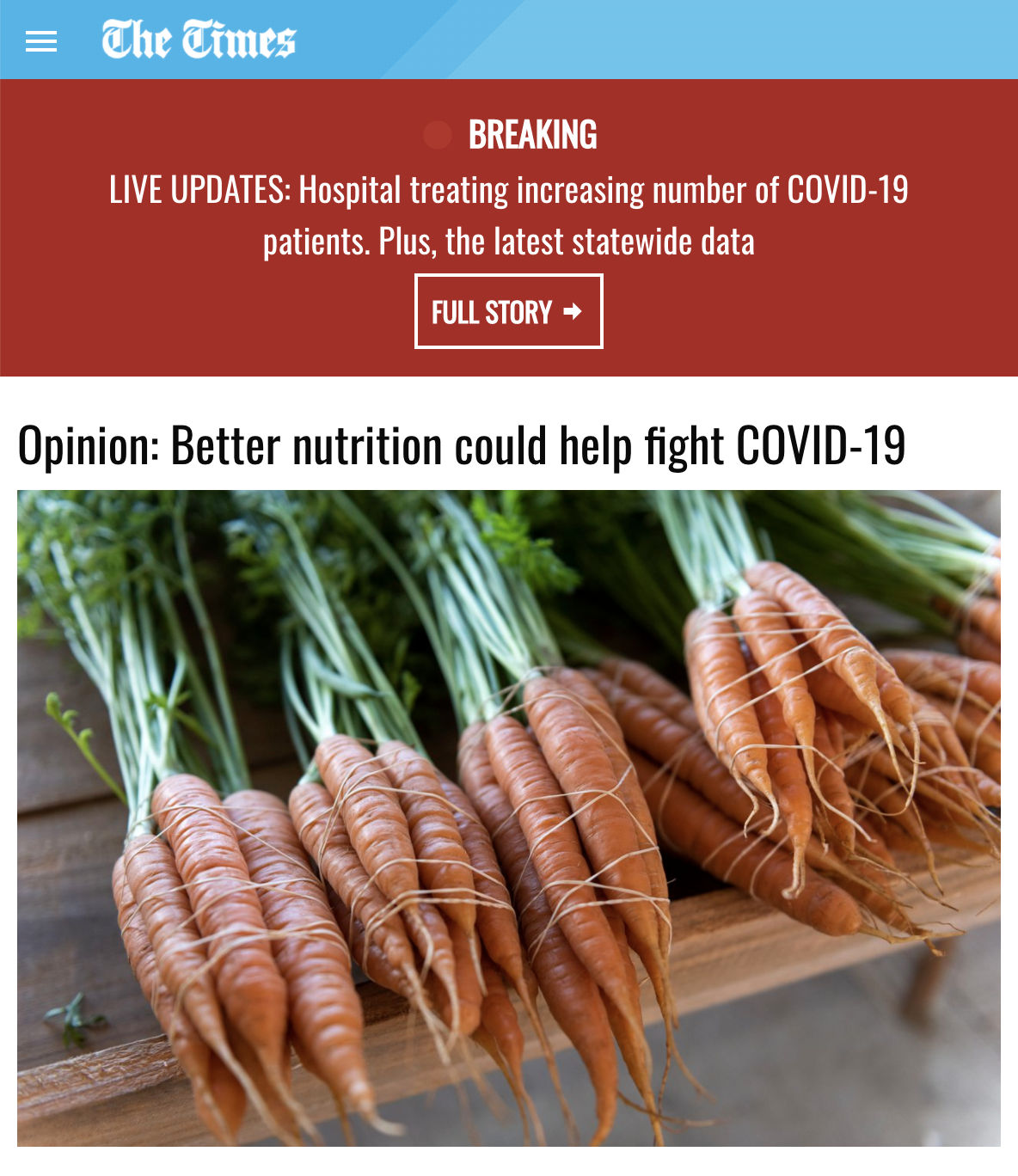 Opinion: Better nutrition could help fight COVID-19